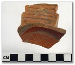 AZC 186 - Black-on-Orange Slab Support - Dish
